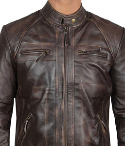 Chaqueta de Cuero para Hombre, Diseño Personalizado, Lona, Invierno, Color Sólido, Ecológica, Impermeable, con 4 Bolsillos, Estilo Urbano - Product Image 6