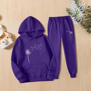 <b>100</b>% <b>Cotton</b> Hooded Sweat Suits New Casual Sublimation Printed 2 Piece Set Premium Customize Stylish Woman Tracksuits - Product Image 5