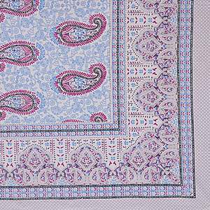 Juego de Sábanas de Algodón con Estampado Paisley Lavanda para Cama Doble, 2 Fundas de Almohada, 3 Piezas, Función de Masaje, Sábanas Planas para el Hogar (ADB1452) - Product Image 5