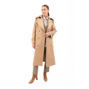 Abrigo de Gabardina Clásico Camel para Otoño - Product Image 6