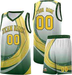 Ensemble d'uniformes de basketball personnalisables de qualité supérieure, maillots respirants, styles de logo personnalisés, 100 % polyester, antibactérien pour - Product Image 1