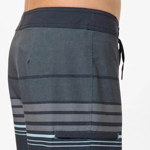 Custom <b>Men's</b> Summer Breathable Mid Waist Polyester Board <b>Shorts</b> Solid Pattern Printed Couple Beachwear Front Logo Drawstring - Product Image 5