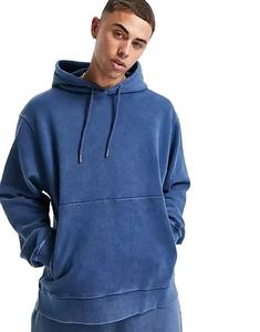 Sudadera con Capucha de Algodón French Terry de Primera Calidad, con Estampado Gráfico Personalizado, Lavado Ácido Vintage, Talla Grande para Hombre - Product Image 5