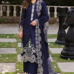 ผ้าคอตตอนพิมพ์ลายดิจิทัลผ้าฝ้ายสนามหญ้า100% ลายดอกไม้อินเดีย - Product Image 1