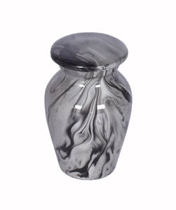 Article indispensable : Urne funéraire en bronze et laiton, design moderne bleu ciel, vase de table pour contenir les cendres - Product Image 3