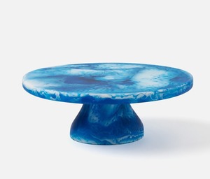 Présentoir à gâteaux élégant en résine à bords dorés Plateau de présentation de desserts de qualité supérieure pour les hôtels, les banquets et les célébrations - Product Image 4