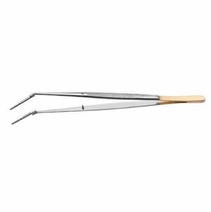 Pinzas Meriam profesionales de acero inoxidable, alicates de algodón medio dorado con puntas en ángulo, fuente de alimentación Manual, calidad quirúrgica - Product Image 6