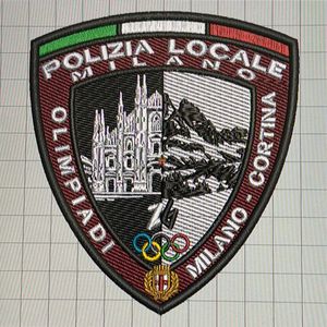 Patch in tela con chiusura a strappo, ricamato, in tessuto tattico, con paillettes, Nero Bianco, accessorio per cappelli, patch personalizzate Dr. Patches - Product Image 2