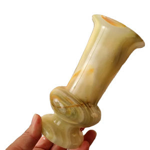 แจกันหินออนิกซ์สีเขียว แจกันดอกไม้หินอ่อนธรรมชาติคุณภาพพรีเมียม สำหรับขายส่งและส่งออก - Product Image 2