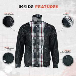 Camisa de Cuero Protectora Unisex para Motociclistas, Reforzada, Resistente al Viento, para Invierno, Talla Grande - Product Image 5