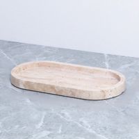 Plateau rond en marbre élégant pour servir et présenter, plateau en marbre de luxe, design rond unique, plateau décoratif en pierre