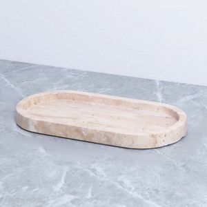 Plato Redondo de Mármol, Elegante Bandeja de Mármol para Servir y Exhibir, Plato de Mármol de Lujo, Diseño Redondo Único, Bandeja Decorativa de Piedra - Product Image 6