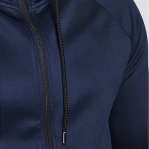 Conjunto de chándal transpirable con cremallera completa para hombre personalizado al por mayor, ropa deportiva de manga larga para entrenamiento al aire libre 2024 - Product Image 3