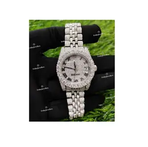 High on Demand Luxury Designed D Color VVS Moissanite Iced Out Watch for Female from Indian Supplier at Bulk Order Best Price