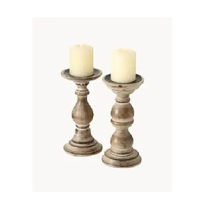 Bougeoir en bois fait à la main rustique pour Noël comme pièce maîtresse de Table de ferme dans le salon chambre bureau patio extérieur - Product Image 6