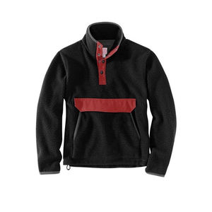 Chandails pour hommes unis vierges en polaire lourde Pull en polaire d'hiver personnalisé Fabricants d'usine Pull en polaire à demi-fermeture éclair - Product Image 2