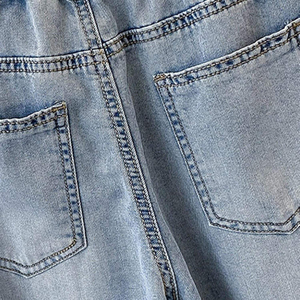 กางเกงยีนส์ทรงหลวมใส่สบายสำหรับผู้ชาย, กางเกงยีนส์ทำจากผ้าฝ้ายทำจากผ้าเดนิม - Product Image 4