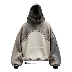 Sweat-shirt unisexe à capuche surdimensionné, sweat-shirt à fermeture éclair épais et doux de haute qualité, vêtements de rue en gros, sweat-shirt à fermeture éclair - Product Image 3