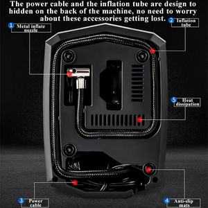 アップグレードされたポータブルデジタルカータイヤインフレーター12VデジタルディスプレイカーエアコンプレッサータイヤインフレーターLED照明付きエアポンプ - Product Image 6