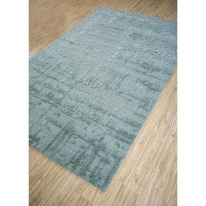 พรมขนสัตว์วิสโคสสีน้ำเงินถักมือลายเพชร รูปทรงสี่เหลี่ยมผืนผ้า ดีไซน์นามธรรม สำหรับตกแต่งบ้าน ห้องนั่งเล่น ทางเดิน - Product Image 2