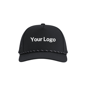 OEM Lightweight Sun Protection Golf <b>Hats</b> 5 Panel Laser Perforated Custom Rubber PVC Patch Logo Custom Embroidery Logo Rope <b>Cap</b> - Product Image 2