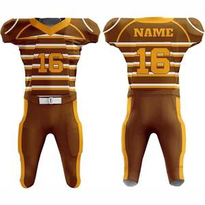 Uniforme de football américain à manches courtes respirant personnalisé pour équipe internationale de conception nouvelle et haute performance - Product Image 4