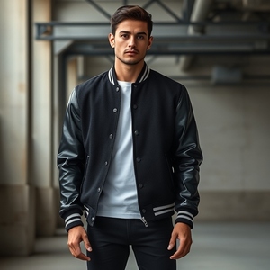 Veste universitaire fabriquée au Pakistan avec manches en tissu de coton, strass, disponible dans toutes les tailles, fournisseur OEM, bon prix - Product Image 6