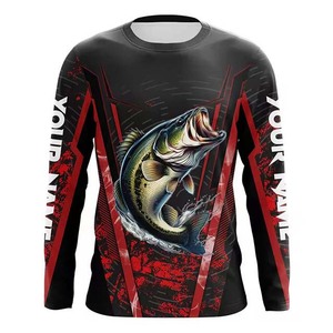 Jersey de pesca de manga larga ligero de alta calidad para hombres, diseño impreso personalizado, sublimación de invierno sólida transpirable personalizada - Product Image 4