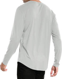 Crew Fitness T-shirts à coupe décontractée pour hommes en coton lourd avec manches longues Tissu tricoté à la mode avec broderie fine Logo de la poitrine - Product Image 5