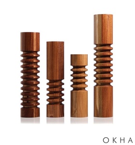 High Quality Handcrafted <b>Wooden</b> Minimalist Premium Candle Holder for Christmas Lighting Decor-Hot Arrival Other Candle Holders - Product Image 5