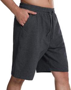 <b>Mens</b> Casual <b>Lounge</b> <b>Shorts</b> Solid Canvas Breathable Quick Dry Flexible Waist Relaxed Fit Daily Home Wear Wholesale - Product Image 3
