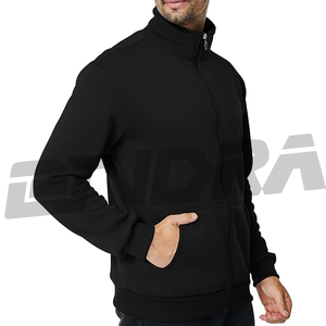 Chaqueta de lana con cremallera completa para hombre, sudadera informal ligera, cuello falso, sensación suave, ropa cálida, moda callejera, manga larga, recién llegado - Product Image 3