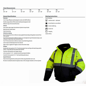 Veste de sécurité personnalisée haute visibilité vêtements de travail réfléchissants vestes de sécurité pleine grandeur couleur jaune bleu veste de travail à capuche - Product Image 4