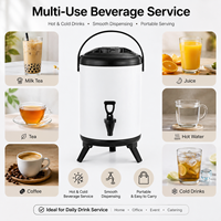 Distributeur de boissons isotherme en acier inoxydable pour café et restaurant, avec robinet, pour thé au lait