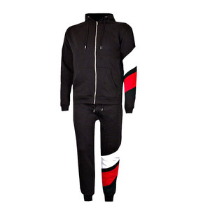 Deux pièces survêtement à capuche pour hommes 100% coton Sport Jogging ensemble veste confortable pantalons de survêtement équipe survêtement pour la saison d'automne - Product Image 3