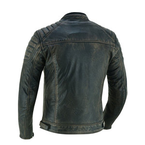 Chaqueta de carreras de cuero genuino para hombre con logotipo personalizado chaquetas de motorista de calle de cuero de nuevo diseño personalizadas - Product Image 3
