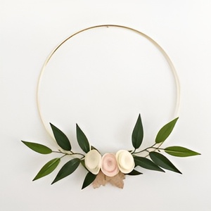 Nouvelle guirlande de décoration de Noël à la maison de Style forêt pour la décoration de mur et de chambre de Noël en métal de fer de forme ronde - Product Image 5