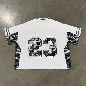 Derniers vêtements de sport oversize en polyester pour équipe Maillot américain uni en maille vierge Vêtements de football rétro de haute qualité - Product Image 2