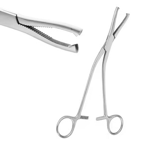 Fórceps de sujeción de hueso Dingman con mango curvo Instrumento de abrazadera de sujeción de hueso quirúrgico ortopédico de acero inoxidable de alta calidad - Product Image 1