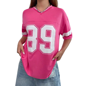 เสื้อคอวีตาข่ายระบายอากาศสไตล์ผู้หญิงผู้หญิงคอวีตาข่ายสีม่วงปักลายดีไซน์ใหม่มืออาชีพ - Product Image 1