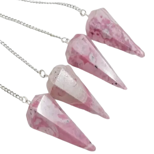 Doğal kristal toptan taşlar en çok satan Rhodochrosite sarkaç zinciri süper kalite