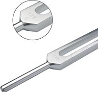 Debonairii 128 Hz CE ISO Certified Class II Metal Tuning Fork Clinical Grade Aluminum Weighted Silicone Hammer Cleaning Cloth