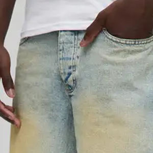 <b>Men</b> Stylish Washed Denim <b>Shorts</b> Relaxed Casual Chic Style Versatile Summer / Cotton Blend Fabric With Custom Logo Design Casual - Product Image 3