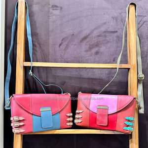 Nuevo bolso cruzado de cuero reciclado occidental, bolso multicolor superventas, bolso de hombro multicolor único y elegante para mujer - Product Image 5