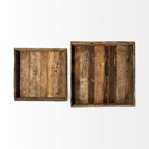 Plateau en bois de la meilleure qualité de couleur riche en acacia avec une forme carrée élégante et des poignées pratiques idéales pour servir les invités - Product Image 4