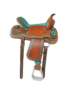 Selle Western en cuir véritable de qualité supérieure pour l'équitation et les courses de barils - Product Image 5