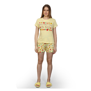 100% coton femmes 2pc anti-bactérien pyjama Shorts ensemble printemps été vêtements de nuit vêtements de nuit prix raisonnable fournisseur mondial - Product Image 1