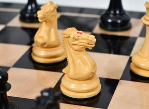 Piezas de Ajedrez Staunton de 1849 Reproducidas en Primera Calidad, Madera Pesada de Ébano y Boj con Sello en el Lado del Rey, Rey de 3.75 Pulgadas a Precio Económico - Product Image 2