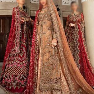 Robe de Mariée de Bal Moderne Faite Main de Conception OEM sur Mesure de Qualité Supérieure avec Manches Longues et Dentelle Élégante Longueur au Sol - Product Image 4