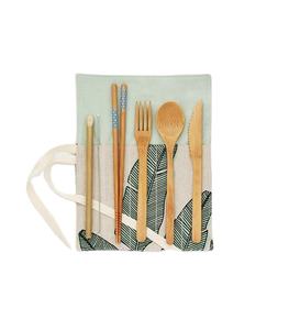 High Quality 100% Natural Bamboo Cutlery Set / Wholesale Bamboo Cutlery Travel / Bamboo Cutlery Set in the <b>Box</b> - Product Image 1